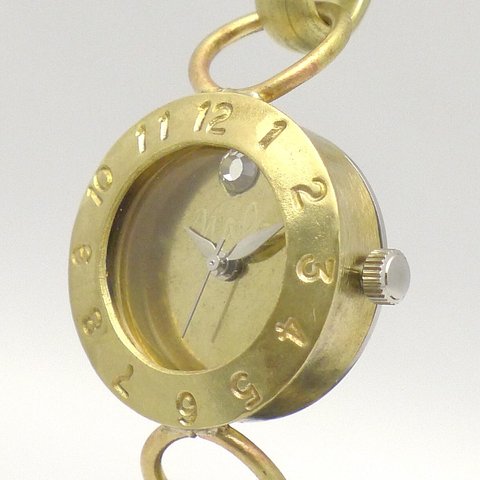 手作り時計Lady'sBrass(真鍮) ブレスレットタイプ [289MSW "BrassArmlet3SW"