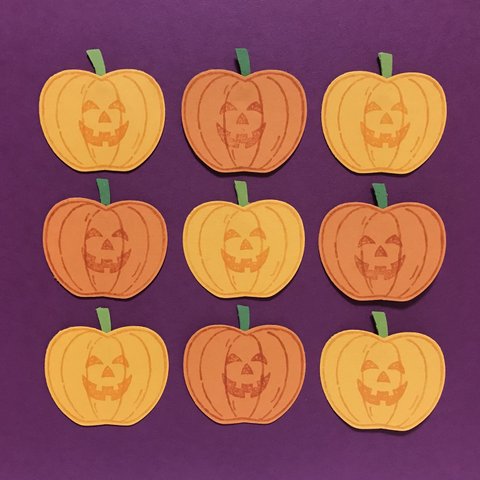 製作キット🎃ハロウィンカード🎃9枚分　メッセージカード スタンピンアップ  ハロウィン パンプキン pumpkin   Happy Halloween  メッセージカード ミニカード カード