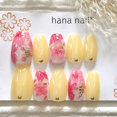 SALE ネイルチップ 桜アートネイルチップ 