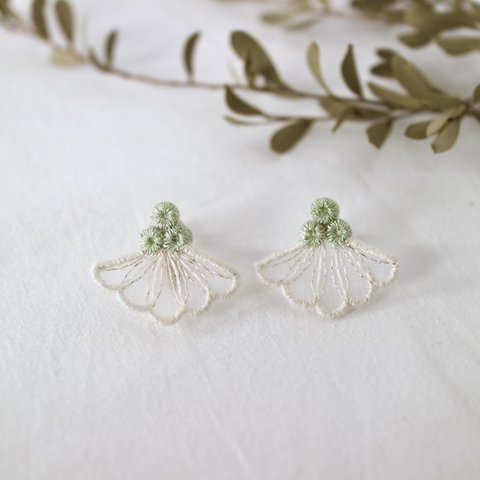 ornament green イヤリング/ピアス