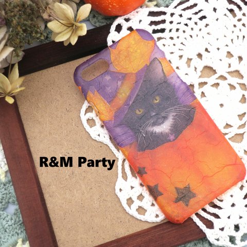 ハロウィン スマホケース iPhone8 iPhone15 iPhoneSE/iPhone12/iPhone11/iPhone13/iPhone14/iPhoneXR/iPhone8Plus 　猫