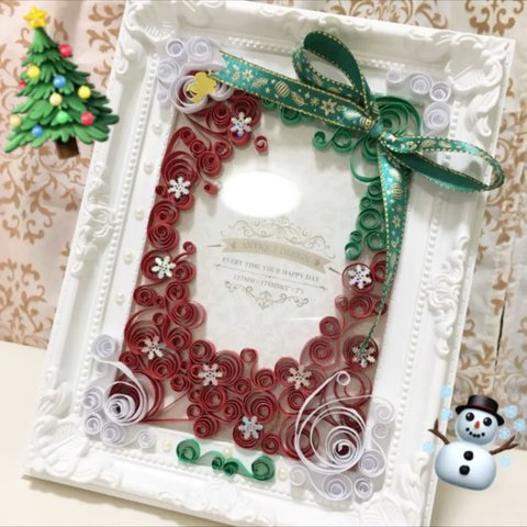 New❣️ ペーパークイリング ハンドメイド クリスマス ツリー リース No3