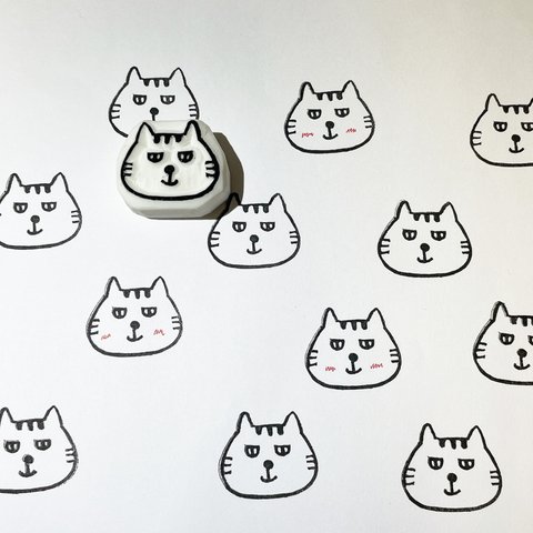 ねこの消しゴムはんこ