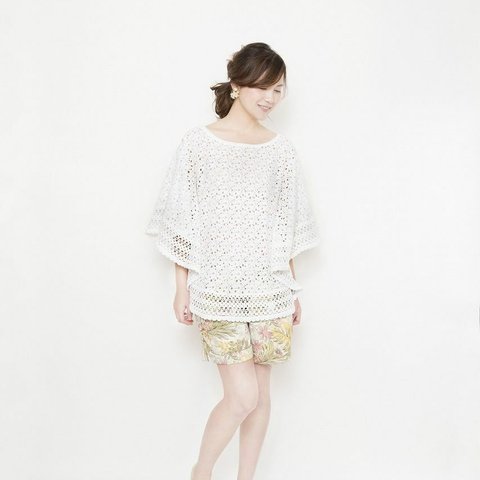 【special price】crochet lace Pullover off white