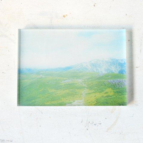 山の透けるアクリルパネル 14×10cm　【雲ノ平と薬師岳】 