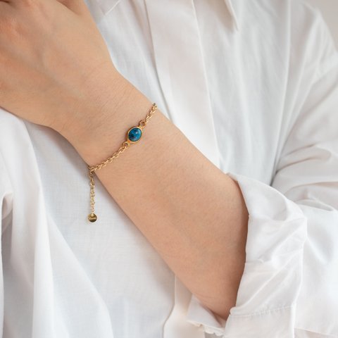 turquoise chain bracelet ヴィンテージターコイズパーツのブレスレット