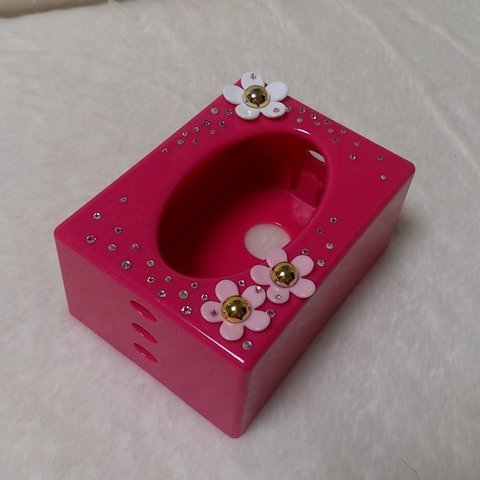 ☆かわいいお花のポケットティッシュケース　ピンク☆