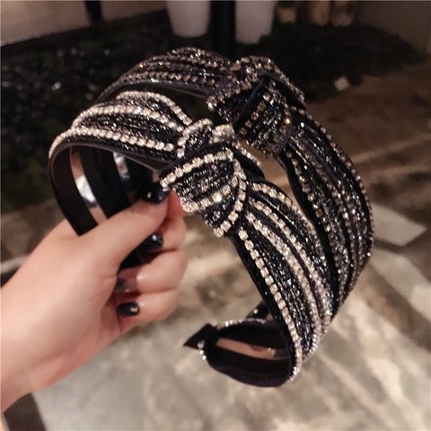 ラインストーンの装飾　カチューシャ bling bling hairband ヘッドバンド