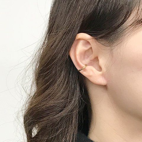 Hammered SIMPLE イヤーカフ Unisex【eec77】