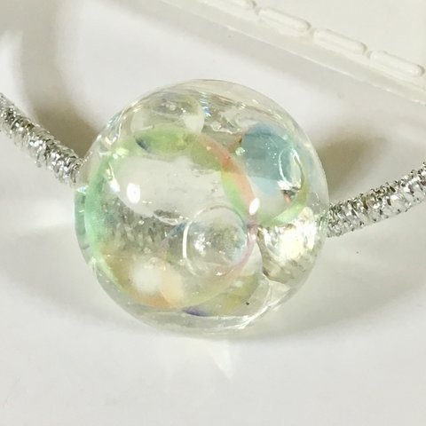 〈再販〉【お値引き】夢色 虹色シャボン玉ヘアゴム  レジン