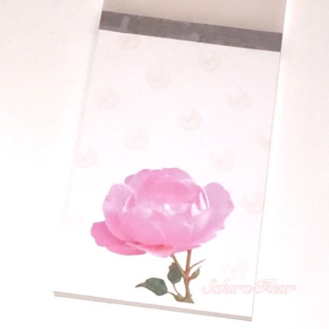 ローズ 薔薇 お花 メモ帳 一筆箋