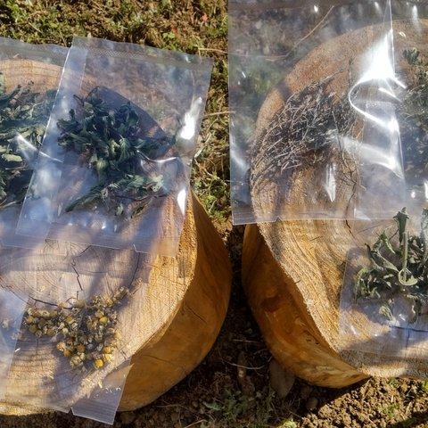 ハーブティー好きなあなたに！国産ハーブの大きな茶葉で作るマイブレンドハーブティー　ハーブ茶葉9種、計11g