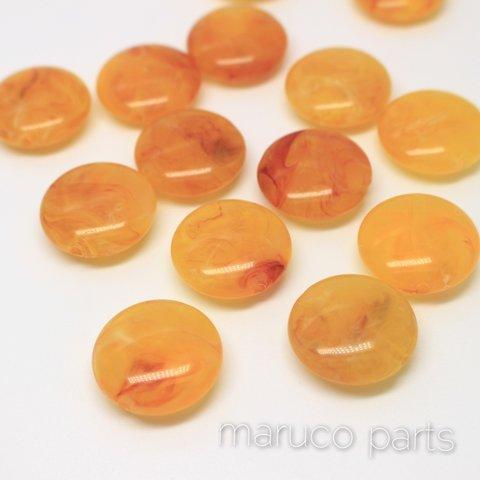 【マーブル天然石調＊フラットラウンド＊10個＊両穴】【4#イエロー】ヴィンテージ風◎beads-079-c4-m