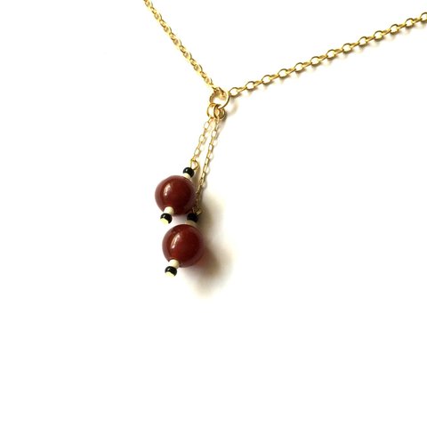 ORB　-Red agate vintage-  【Necklace】