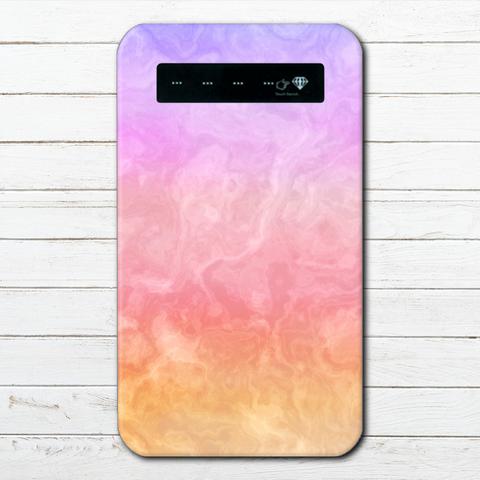 モバイルバッテリー　おすすめ　iPhone　Android　シンプル　大理石柄　スマホ　充電器　タイトル：marble pink　＃000-038