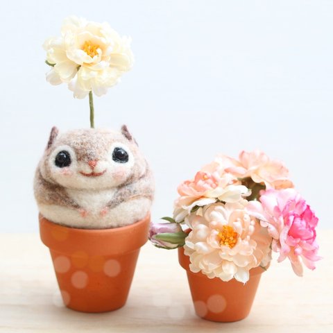 【ご依頼品】全てが○になるお守り　癒しの妖精✿momoちゃん 幸せの花が咲く植木鉢momoちゃん【ご購入注意】