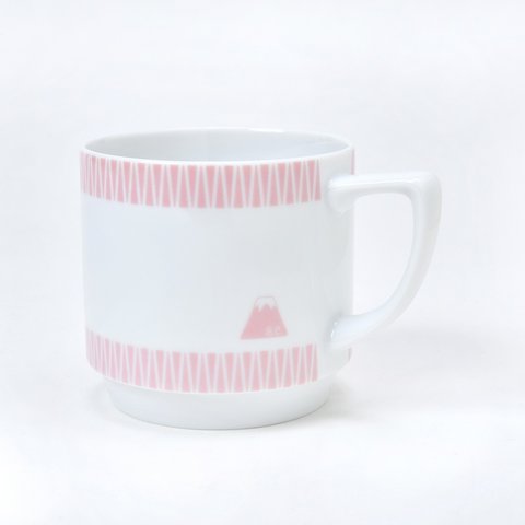 富士山モチーフ　マグカップ　ピンク