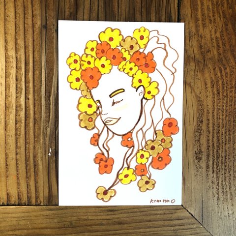 【原画】日々絵　「花枕」