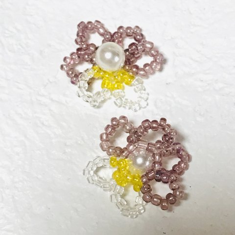 Flower petit earring ⭐︎ パンジー
