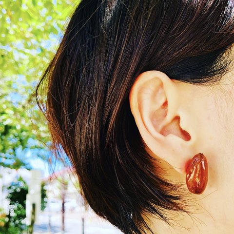 一粒アーモンド-earring-pierce-