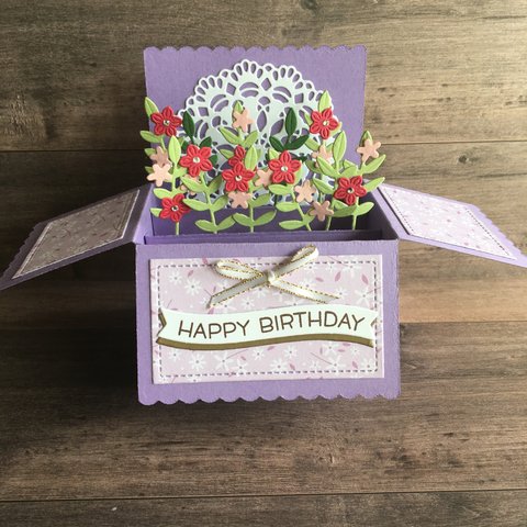 【誕生日カード】フラワーボックス