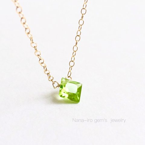 ＊再販＊14kgf peridot necklace