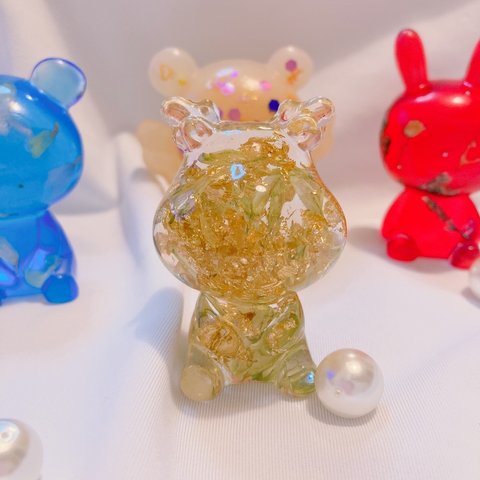 💐 本物のお花が入ったみまもるん×金箔🔮みまもるん🥰