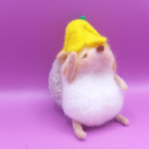 コロコロハリネズミ花帽子🦔(チューリップ黄色)