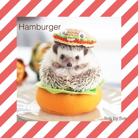ハンバーガーの帽子/ハリネズミ用帽子