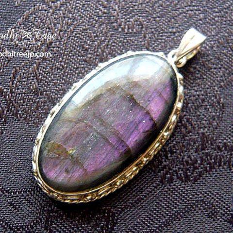 ピンクラブラドライトSVペンダント pink labradorite pendant