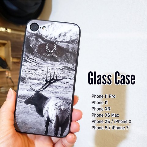 「elk」背面ガラスケース（iPhoneのみ対応）#sc-0027-glass【受注生産・通常5～6営業日発送】