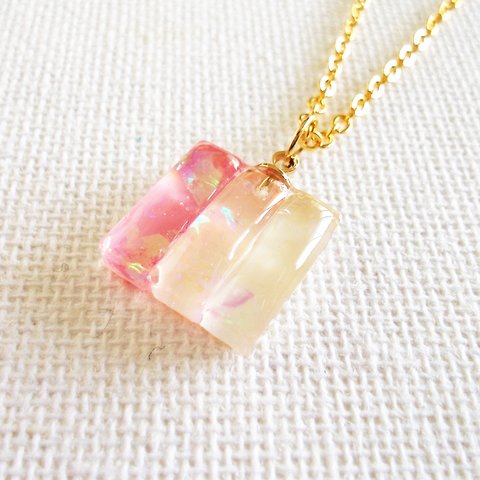 Quilt Necklace（Pink）