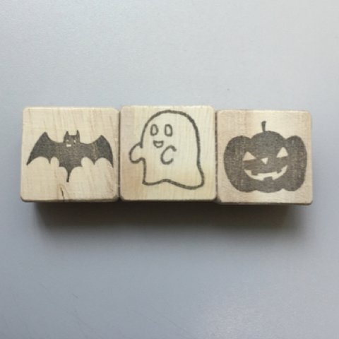 オリジナルカードが作れる！消しゴムはんこ「ハロウィィィン」3点セット