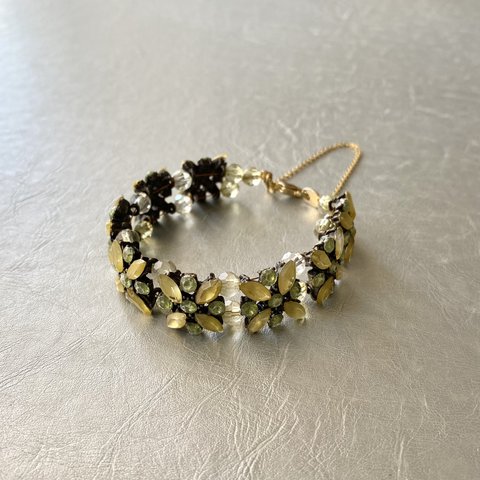 Vintage 60〜70s USA retro botanical bijou bracelet レトロ アメリカ ヴィンテージ アクセサリー ボタニカル ビジュー ブレスレット