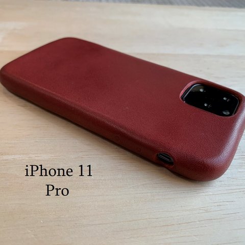 １枚革で作るiPhone11 Pro　カバー　ケース 【選べる革】【名入れ可】