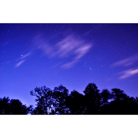 再再販☆夜空と雲と星々の写真／クリスタルプリント