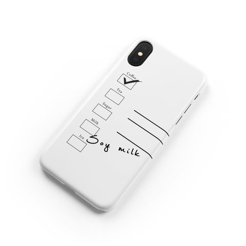 プラコップ＊White　スマホケース/iPhoneケース/iPhone11/iPhoneXR/iPhoneXS/iPhone8/Xperia/Galaxy/Aquos