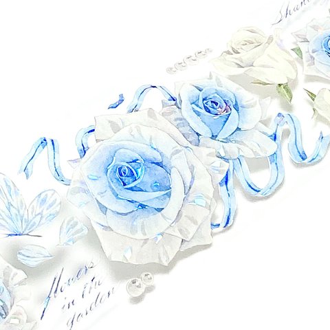 s-268●海外マスキングテープ 切り売り ／ 海外マステ  花 花束 薔薇 リボン レース バラ