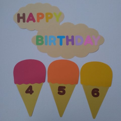 アイスクリームのお誕生日表
