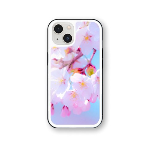 桜 23 強化ガラス iPhoneケース　さくら　iPhone13 iPhone12 iPhone11 iPhoneSE2  iPhoneSE3