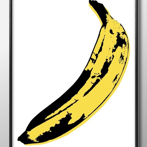 8732■ポスター アート 絵画 『ウォーホル　バナナ』 北欧 A3 イラスト デザイン マット紙