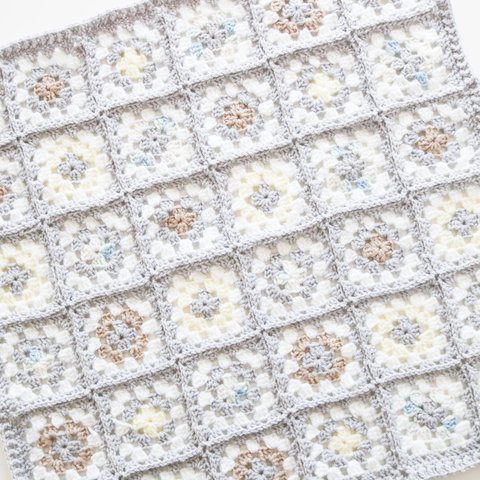 冷房対策[M]淡く消え入りそうなクロシェケット Crochet blanket 04
