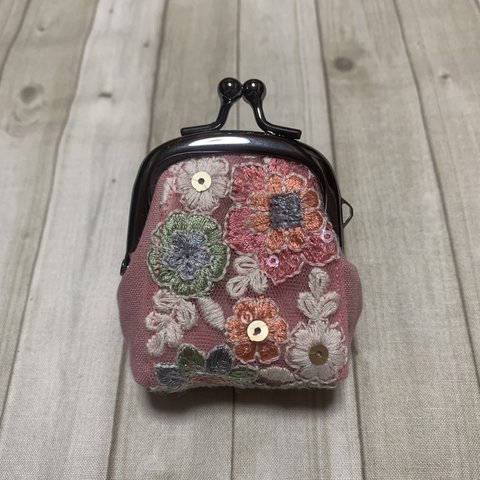 インド刺繍ブレード【B】がま口ポーチS