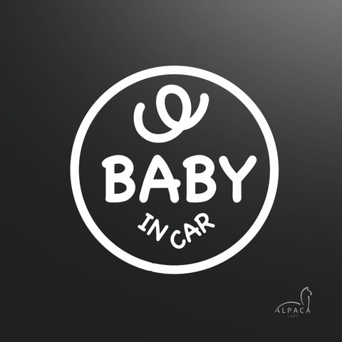 Baby in car「サークル」【おまけステッカー付】ベビーインカー　オリジナルステッカー　カーサイン