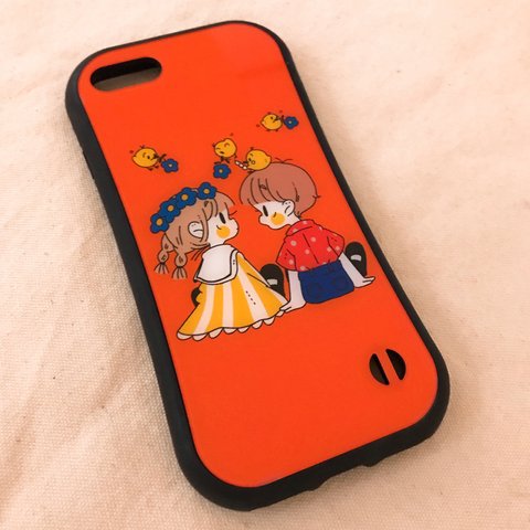 iPhone用グリップケース 　花よりだんご