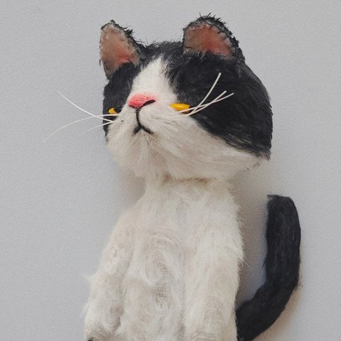 ネコちゃん　オリジナル　ぬいぐるみ　ハンドメイド  handmadeドール　人形の友達　撮影道具 飾り　ミニチュア