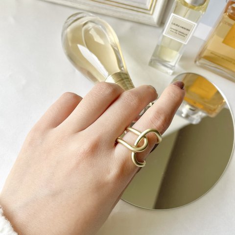 【cross ring】クロスリング　マットゴールド