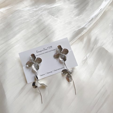 〈silver〉flower earring