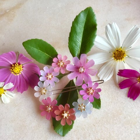 秋桜の花飾り