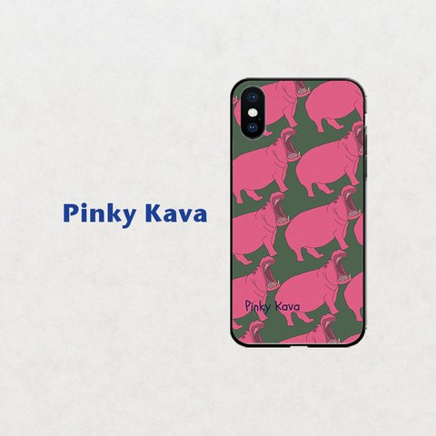 【Pinky Kava】カーキ  スマホケース　iphone android ほぼ全機種対応